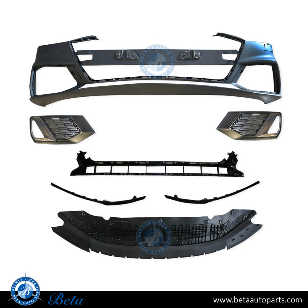 Front Bumper Assy with PDC with Park Assist for Audi A7 S-Line 2019-Up models, Part Number 4K8807065E Front Bumper Assy with PDC with Park Assist for Audi A7 S-Line 2019-Up models, Part Number 4K8807065E